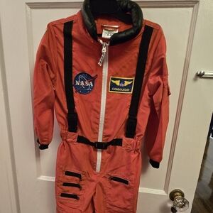 Aeromax Orange NASA Astronaut Costume With Hat (Size 6-8) Orig $50
